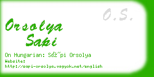 orsolya sapi business card